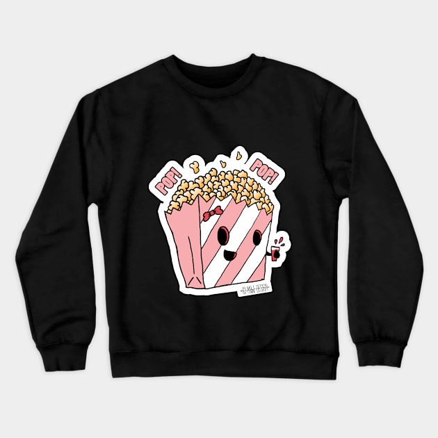 Cute little kawaii otaku japanese anime popcorn candy cinema cool shirt Crewneck Sweatshirt by MIWDesign